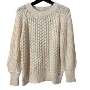 The Normal Brand Ivory Vail‎ Knit Winter Sweater Long Sleeve Women's Size L NWT